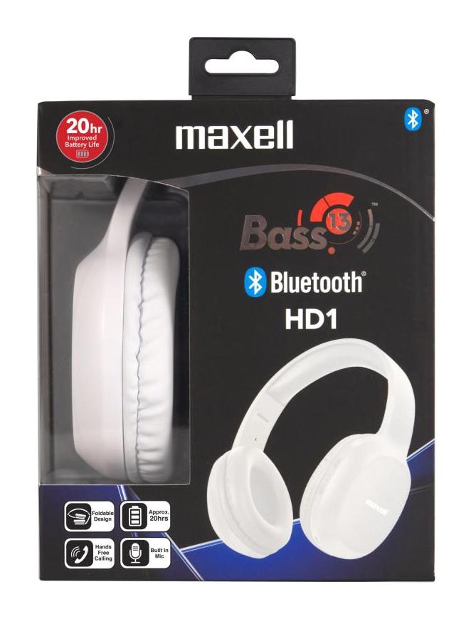 Maxell B13-HD1 Bass 5.1 Gürültü Önleyici Kulak Üstü Bluetooth Kulaklık Beyaz