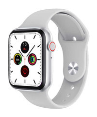 Wiwu SW01 Su Geçirmez 44 mm Silikon Kordon Kare Unisex Akıllı Saat Beyaz