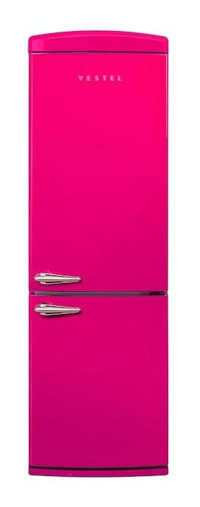 Vestel NFK37001 Çift Kapılı No Frost 330 lt Retro Pembe Buzdolabı