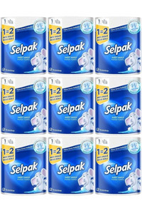 Selpak Dev Rulo 3 Katlı 9'lu Rulo Kağıt Havlu