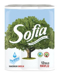 Sofia 3 Katlı 2x12'li Rulo Kağıt Havlu