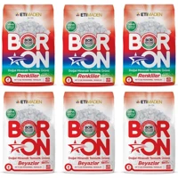 Eti Maden Boron Renkliler ve Beyazlar İçin 156 Yıkama Toz Deterjan 6x4 kg