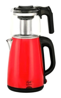 Skytech ST-5575CK Cam Gövdeli 1500 W Kırmızı Çay Makinesi
