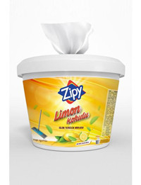 Zipy Limon Kokulu Kova 300 Yaprak Yüzey Temizleme Mendili