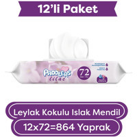 Paddlers Leylak Kokulu 72 Yaprak 12'li Paket Islak Mendil