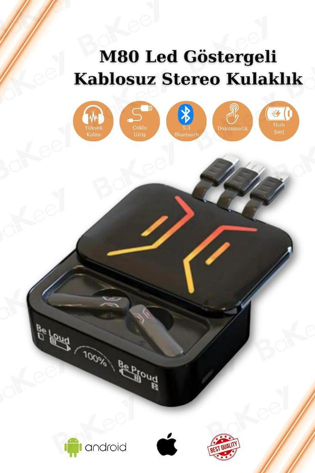 Vothoon M80 Kulak İçi Kablosuz Bluetooth Kulaklık Siyah