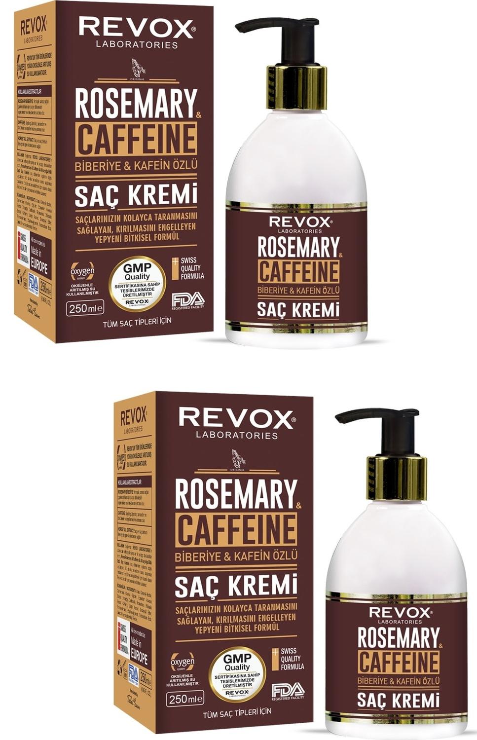 Revox Nemlendirici Biberiye Kafein Özü Saç Kremi 2 x 250 ml