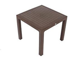 Mandella 90x90 Elit Rattan Kare Rattan Bahçe Masası