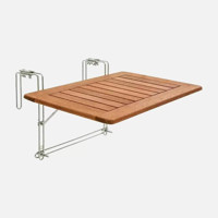 Nette Kaçmaz 60x40 cm Katlanabilir Dikdörtgen Ahşap Bahçe Masası