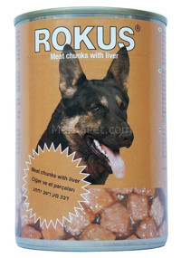 Rokus Ciğerli Yetişkin Yaş Köpek Maması 410 gr