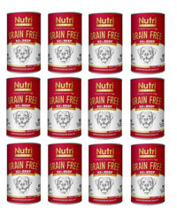 Nutri Canin Biftekli Yetişkin Yaş Köpek Maması 400 gr 12'li