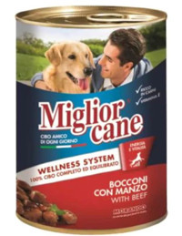 Miglior Cane Biftekli-Sığır Etli Yetişkin Yaş Köpek Maması 405 gr 24'lü