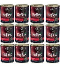 Reflex Kuzu Etli Yetişkin Yaş Köpek Maması 400 gr 12'li