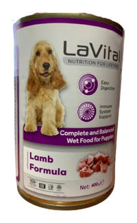 La Vital Kuzu Etli Yavru Yaş Köpek Maması 400 gr