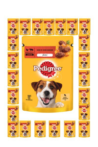 Pedigree Sığır Etli Yetişkin Yaş Köpek Maması 100 gr 24'lü