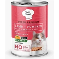 Chef's Choice Super Premium Balkabağı-Kuzu Etli Yetişkin Yaş Kedi Maması 6x400 gr