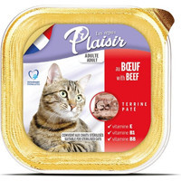 Plaisir Terrine Pate Sığır Eti Yetişkin Yaş Kedi Maması 12x100 gr