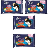Felix Sığır Eti-Tavuk Yavru Yaş Kedi Maması 16x85 gr