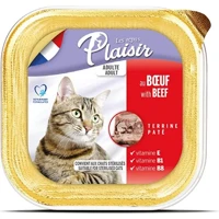 Plaisir Terrine Pate Sığır Eti Yetişkin Yaş Kedi Maması 32x100 gr