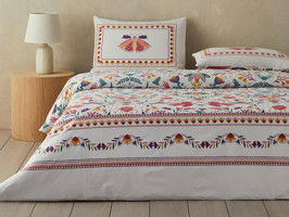 English Home Folk Dream Çift Kişilik Nevresim Seti Pembe