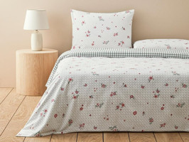 English Home Bloomy Dots Pamuklu Çift Kişilik Nevresim Seti Pembe