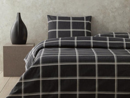 English Home Glen Check Kolay Ütülenir Çift Kişilik Nevresim Seti Antrasit