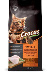 Crocus Tavuklu Yetişkin Kuru Kedi Maması 15 kg