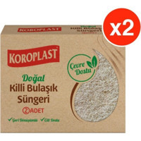 Koroplast Doğal Killi Bulaşık Süngeri 2x2'li