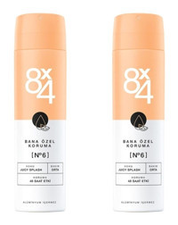 8X4 No.6 Juicy Splash Sprey Unisex Deodorant 2x150 ml