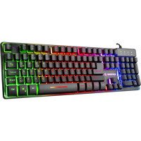 Rampage Cypher KM-RX9 Işıklı Ergonomik Siyah Kablolu Klavye Mouse Seti