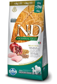 N&D Tavuklu Büyük Irk Yetişkin Kuru Köpek Maması 15 kg
