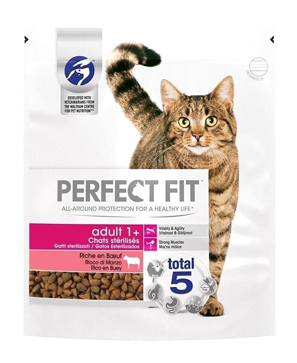 Perfect Fit Adult 1+ Sığır Etli Yetişkin Kuru Kedi Maması 1.4 kg