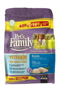 Pet's Family Premium Balıklı Yetişkin Kuru Kedi Maması 500 gr