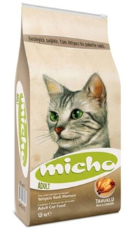 Micho Hamsi Pirinç Tavuklu Yetişkin Kuru Kedi Maması 2x1.5 kg
