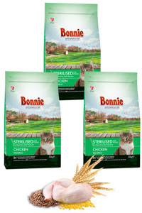 Bonnie Sterilised Tavuklu Yetişkin Kuru Kedi Maması 3x1.5 kg