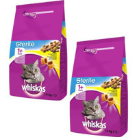 Whiskas Sterile 1+ Years Sebzeli Tavuklu Kısırlaştırılmış Yetişkin Kuru Kedi Maması 2x1.4 kg