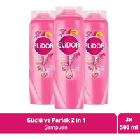 Elidor Superblend 2'si 1 Arada Güçlü Parlak Şampuan 3x500 ml