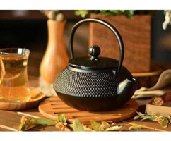 Taşev Linden Sümbül 750 ml Döküm Demlik Mat Yeşil