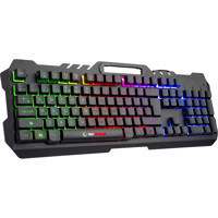 Rampage Fitment Işıklı Ergonomik Siyah Kablolu Klavye Mouse Seti
