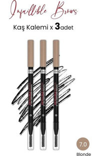 L'Oréal Paris 7.0 Blonde Asansörsüz Çift Taraflı İnce Uçlu 3'lü Kaş Kalemi Sarı