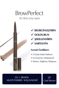 Estée Lauder No:07 Suya Dayanıklı Asansörlü Çift Taraflı İnce Uçlu Kaş Kalemi Kahverengi