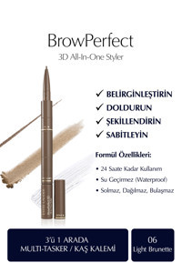 Estée Lauder No:06 Suya Dayanıklı Asansörlü Çift Taraflı İnce Uçlu Kaş Kalemi Açık Kahve