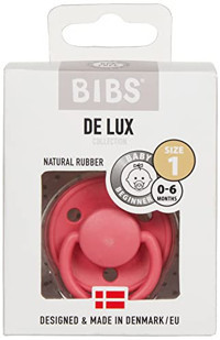 Bibs De Lux 0-6 Ay Pembe Koyu Emzik
