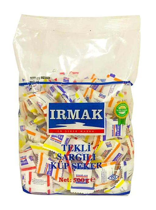 Irmak Tekli Sargılı Küp Şeker 500 gr