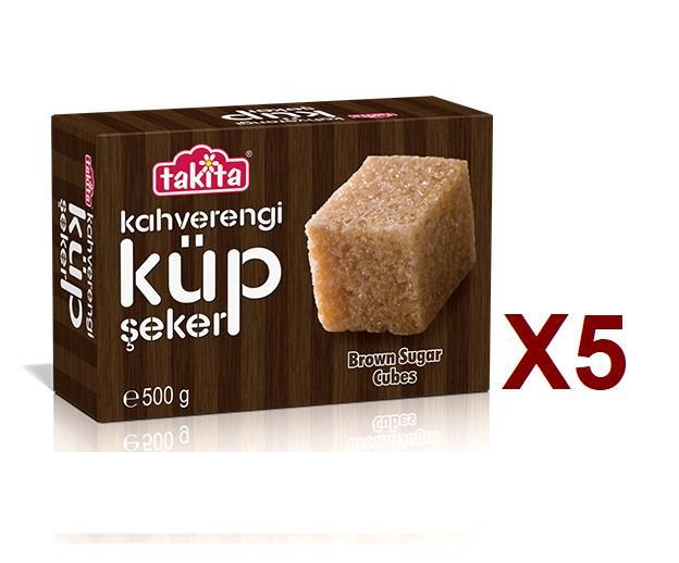 Takita Kahverengi Küp Şeker 5x500 gr