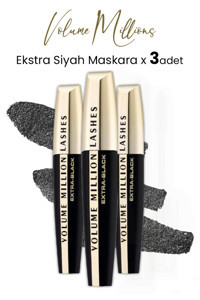 L'oréal Paris Volume Million Lashes Hacim Veren Siyah Maskara 3 Adet