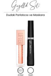 L'oréal Paris Telescopic Hacim Veren Siyah Maskara + Lifter Gloss 007 Amber
