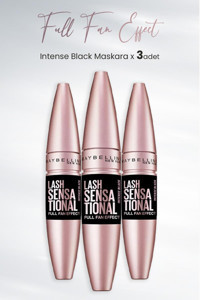 Maybelline New York Full Fan Effect Kıvırma Siyah Maskara 3 Adet