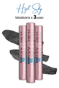 Maybelline New York Lash Sensational Sky High Hacim Veren Siyah Maskara 3 Adet