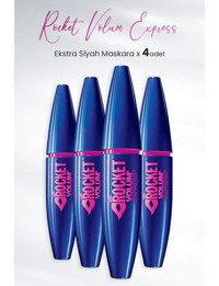 Maybelline New York Rocket Volum Express Hacim Veren Siyah Maskara 4 Adet